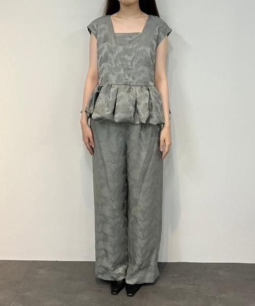 新品未使用 ANDRESD/peplum setup dressパンツドレス ANDRESD パンツドレス peplum setup dress / ペプラム