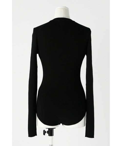 ENFOLD(エンフォルド)の「リブクルーボディースーツ(ニット/セーター・レディース・ダークネイビー/ブラック・38)」の11枚目の写真