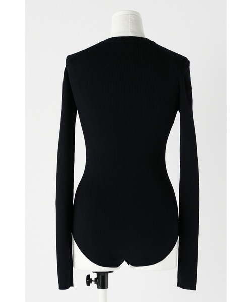 ENFOLD(エンフォルド)の「リブクルーボディースーツ(ニット/セーター・レディース・ダークネイビー/ブラック・38)」の14枚目の写真