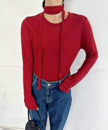【VERSO/ヴェルソ】Skirf Long Sleeve Jersey Top