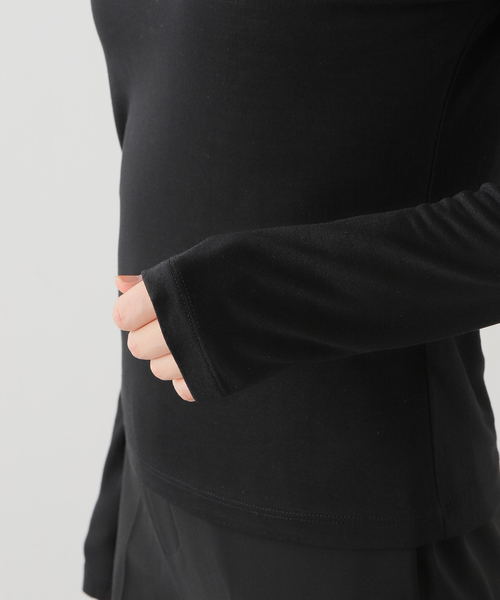 EDIT. FOR LULU(エディットフォールル)の「【VERSO/ヴェルソ】Skirf Long Sleeve Jersey Top(Tシャツ/カットソー・レディース・ブラック/レッド/ホワイト・FREE)」の11枚目の写真