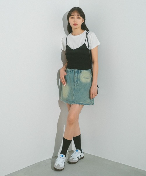 VANNIE U(ヴァニーユー)の「ストーンデニムミニスカート(デニムスカート・レディース・ブルー・FREE)」の15枚目の写真