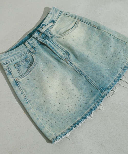 VANNIE U(ヴァニーユー)の「ストーンデニムミニスカート(デニムスカート・レディース・ブルー・FREE)」の20枚目の写真