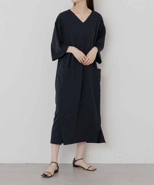 russet（ラシット）の「【ANOTHER BRANCH】カフタン風ワンピース (KS-137)（ワンピース・レディース・ネイビー/オフホワイト・FREE）」の4枚目の写真