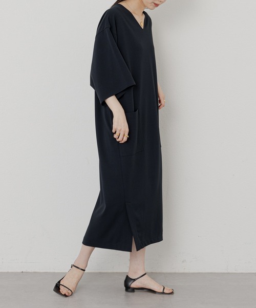 russet（ラシット）の「【ANOTHER BRANCH】カフタン風ワンピース (KS-137)（ワンピース・レディース・ネイビー/オフホワイト・FREE）」の5枚目の写真
