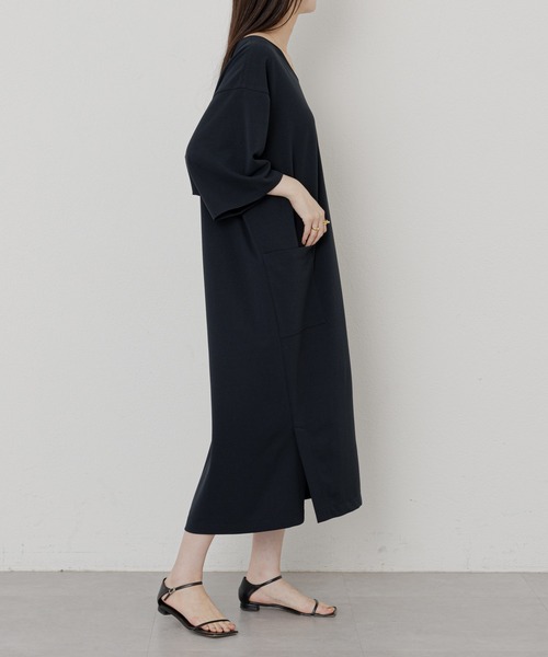 russet（ラシット）の「【ANOTHER BRANCH】カフタン風ワンピース (KS-137)（ワンピース・レディース・ネイビー/オフホワイト・FREE）」の6枚目の写真