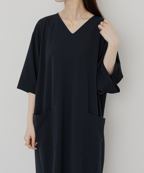 russet（ラシット）の「【ANOTHER BRANCH】カフタン風ワンピース (KS-137)（ワンピース・レディース・ネイビー/オフホワイト・FREE）」の8枚目の写真
