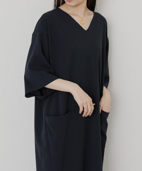 russet（ラシット）の「【ANOTHER BRANCH】カフタン風ワンピース (KS-137)（ワンピース・レディース・ネイビー/オフホワイト・FREE）」の9枚目の写真
