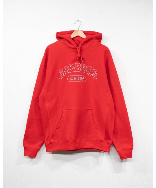 68&brothers（シックスティエイトアンドブラザーズ）の「RW Hood Sweat "68CREW"（パーカー・メンズ・ブラック/ロイヤルブルー/グレー/レッド・LARGE/X-LARGE/MEDIUM）」の4枚目の写真