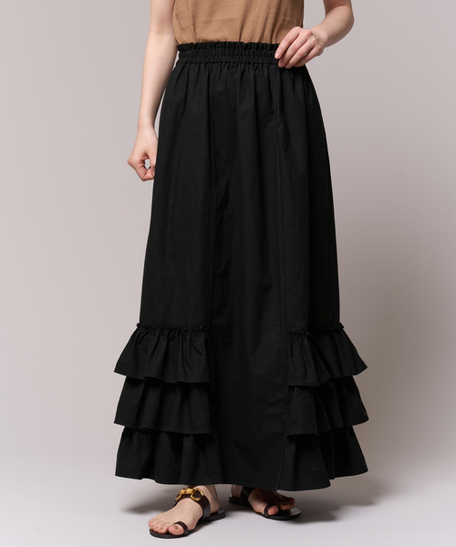 IENA LA BOUCLE クレープドットエスカルゴスカート　36 IENA LA BOUCLE（イエナラブークル）の「IENA LA BOUCLE cotton
