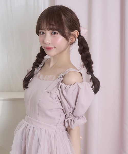 Honey Cinnamon(ハニーシナモン)の「肩ベルトワンピース(ワンピース・レディース・ブラック/ピンク・FREE)」の9枚目の写真