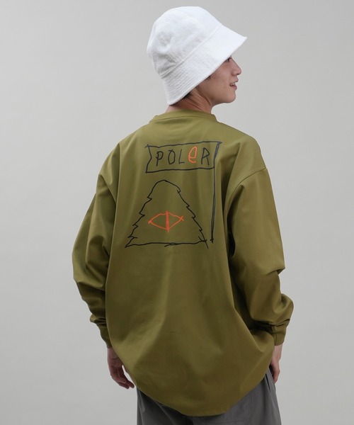 【セール】POLER/ポーラー 水陸両用Tシャツ/ラッシュガード/長袖Tシャツ オーバーサイズ UVケア 249MCV0025（Tシャツ/カットソー）｜POLeR（ポーラー） 5,211円
