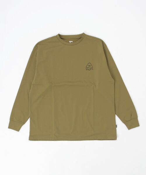 POLeR(ポーラー)の「POLER/ポーラー 水陸両用Tシャツ/ラッシュガード/長袖Tシャツ オーバーサイズ UVケア 249MCV0025(Tシャツ/カットソー・メンズ・オリーブ/ブラック/ホワイト・M/L/XL)」の4枚目の写真