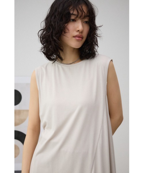 AZUL by moussy(アズールバイマウジー)の「T/Fクリーンクールノースリーブトップス(Tシャツ/カットソー・レディース・ライトグレー/ブルー/ブラック・SMALL/MEDIUM)」の4枚目の写真