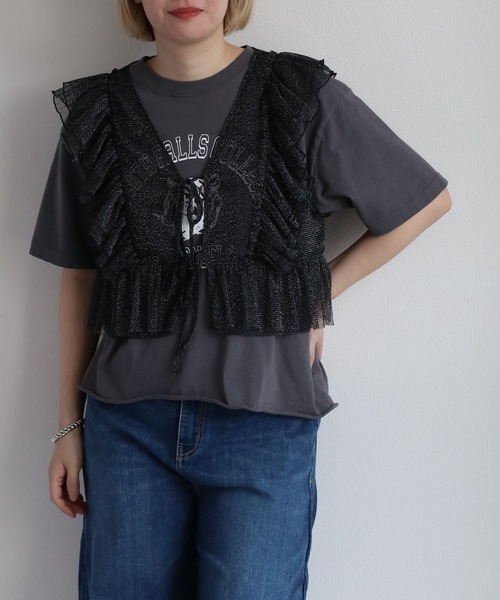 未使用　TO BE CHIC ラメ入り　フリルボレロ　　サイズⅤ tiered frill bolero set o/p – BUNNY APARTMENT