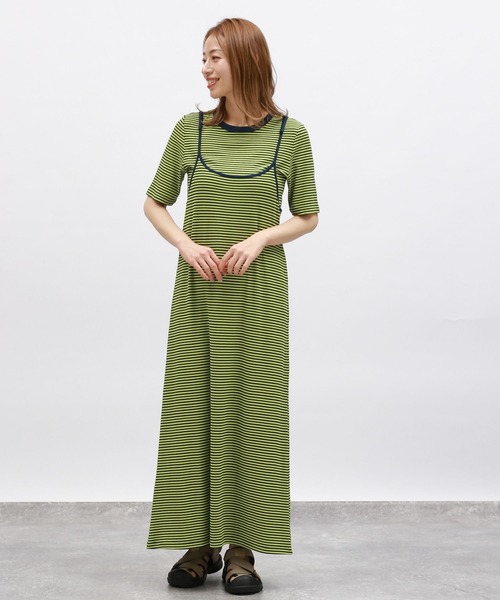 LAKOLE（ラコレ）の「【2点SET】TEEセットキャミワンピース / 113795（ワンピース・レディース・ブラック/アイボリー/ライトグリーン・SMALL/MEDIUM）」の3枚目の写真