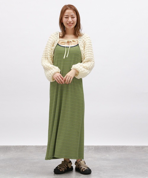 LAKOLE（ラコレ）の「【2点SET】TEEセットキャミワンピース / 113795（ワンピース・レディース・ブラック/アイボリー/ライトグリーン・SMALL/MEDIUM）」の6枚目の写真