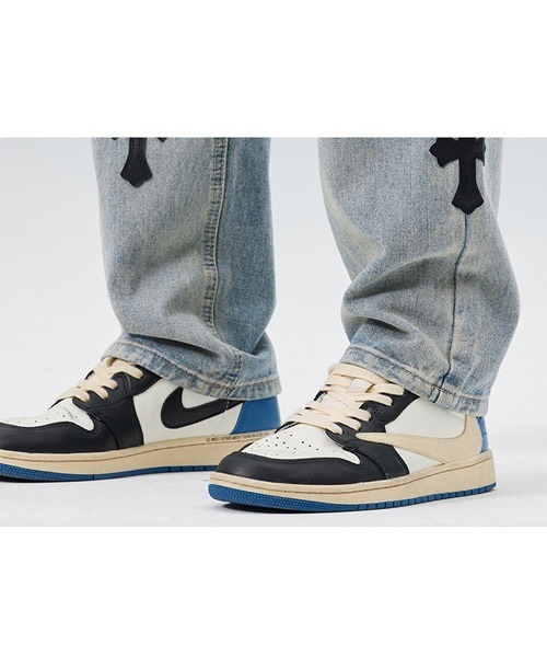 クロスパッチ ストレートデニムパンツ（デニムパンツ）｜Ressaca