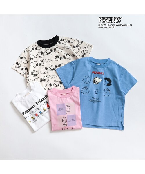 PEANUTS（ピーナッツ）の「PEANUTSアソートTシャツ（Tシャツ/カットソー・キッズ・ブルー/オフホワイト/アイボリー/ピンク・80/90/100/110/120/130）」の5枚目の写真