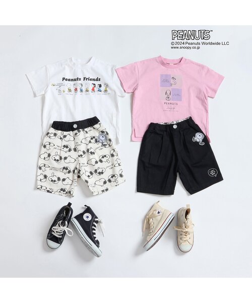 PEANUTS（ピーナッツ）の「PEANUTSアソートTシャツ（Tシャツ/カットソー・キッズ・ブルー/オフホワイト/アイボリー/ピンク・80/90/100/110/120/130）」の6枚目の写真