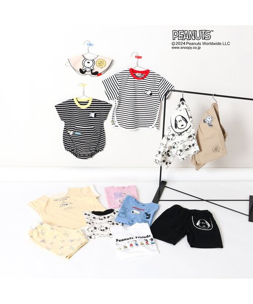 PEANUTS（ピーナッツ）の「PEANUTSアソートTシャツ（Tシャツ/カットソー・キッズ・ブルー/オフホワイト/アイボリー/ピンク・80/90/100/110/120/130）」の7枚目の写真
