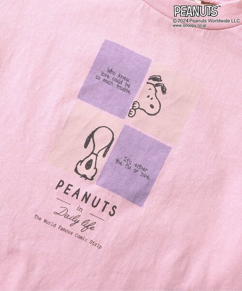 PEANUTS（ピーナッツ）の「PEANUTSアソートTシャツ（Tシャツ/カットソー・キッズ・ブルー/オフホワイト/アイボリー/ピンク・80/90/100/110/120/130）」の11枚目の写真