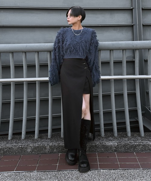 セール】【LVEU.】2wayピンデザインラップスカート / ボトムス ミニ