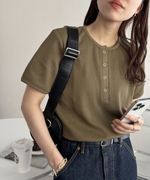 【29色展開/多色買い】ワッフルリングドット半袖Tシャツ《WEB限定》
