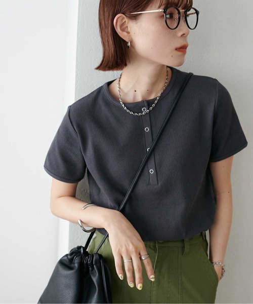 セール】【29色展開/多色買い】ワッフルリングドット半袖Tシャツ