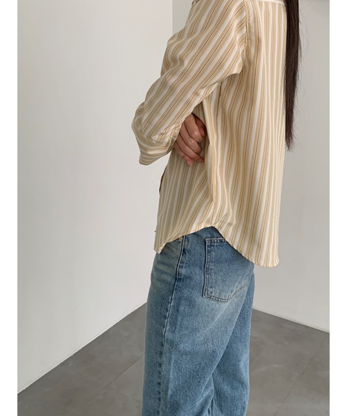 Didot.showroom(ディドット ショールーム)の「ストライプウェスタンシャツ(シャツ/ブラウス・レディース・ミント/イエロー・FREE)」の7枚目の写真
