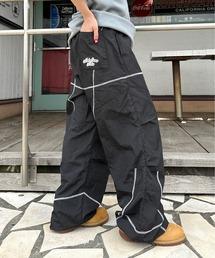 ステッチ切り替えナイロンパンツ