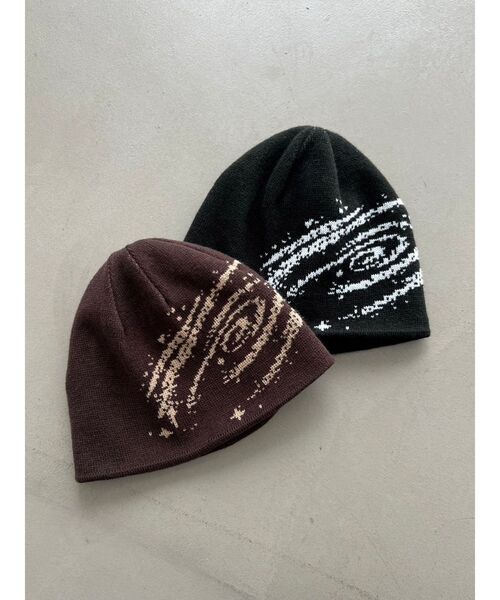 EMODA（エモダ）の「ジャガードダブルフェイスビーニー（ニットキャップ/ビーニー・レディース・ブラウン/ブラック・FREE）」の3枚目の写真