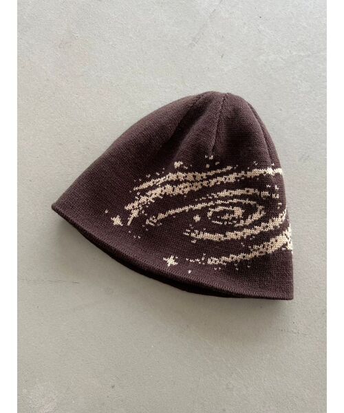 EMODA（エモダ）の「ジャガードダブルフェイスビーニー（ニットキャップ/ビーニー・レディース・ブラウン/ブラック・FREE）」の6枚目の写真