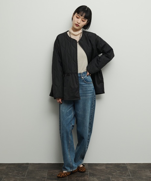 セール】キルトペプラムショートコート（ダウンジャケット/コート