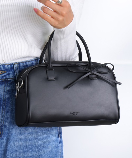 ALTROSE（アルトローズ）の「2WAY リボン ボストンバッグ フィオネ（ボストンバッグ・レディース・ブラウン/レッド/ブラック/シルバー・FREE）」の2枚目の写真