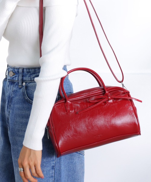 ALTROSE（アルトローズ）の「2WAY リボン ボストンバッグ フィオネ（ボストンバッグ・レディース・ブラウン/レッド/ブラック/シルバー・FREE）」の10枚目の写真