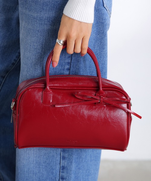 ALTROSE（アルトローズ）の「2WAY リボン ボストンバッグ フィオネ（ボストンバッグ・レディース・ブラウン/レッド/ブラック/シルバー・FREE）」の12枚目の写真