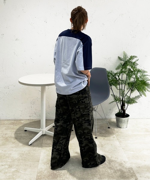 sedacle(セダクル)の「ショルダー切り替えTEE(Tシャツ/カットソー・メンズ・アイボリー/ライトブルー/ピンク/ベージュ・SMALL/MEDIUM/LARGE)」の21枚目の写真