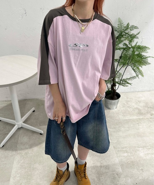 sedacle(セダクル)の「ショルダー切り替えTEE(Tシャツ/カットソー・メンズ・アイボリー/ライトブルー/ピンク/ベージュ・SMALL/MEDIUM/LARGE)」の22枚目の写真