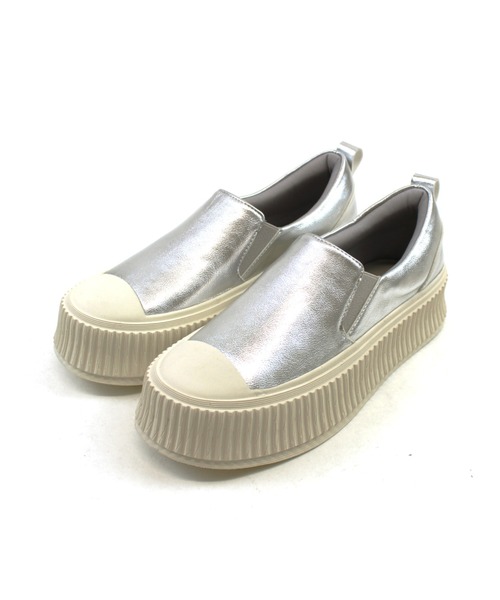 【新品・未使用】株式会社アンジュ　厚底スリッポン dショッピング |厚底ハイカットスニーカー ファスナー付き