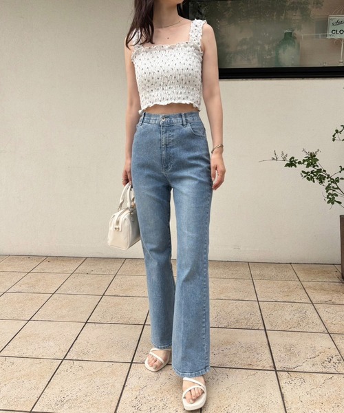 one after another NICE CLAUP（ワンアフターアナザーナイスクラップ）の「シャーリングビスチェ（タンクトップ・レディース・ホワイト系その他/グレー系その他/オフホワイト/ブラック・FREE）」の11枚目の写真