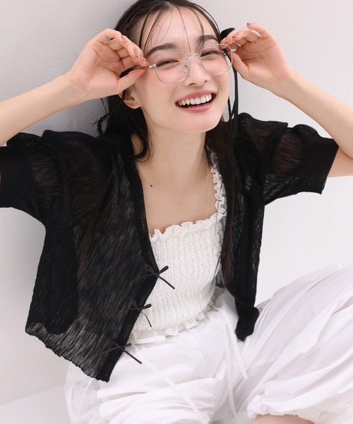 one after another NICE CLAUP（ワンアフターアナザーナイスクラップ）の「シャーリングビスチェ（タンクトップ・レディース・ホワイト系その他/グレー系その他/オフホワイト/ブラック・FREE）」の21枚目の写真