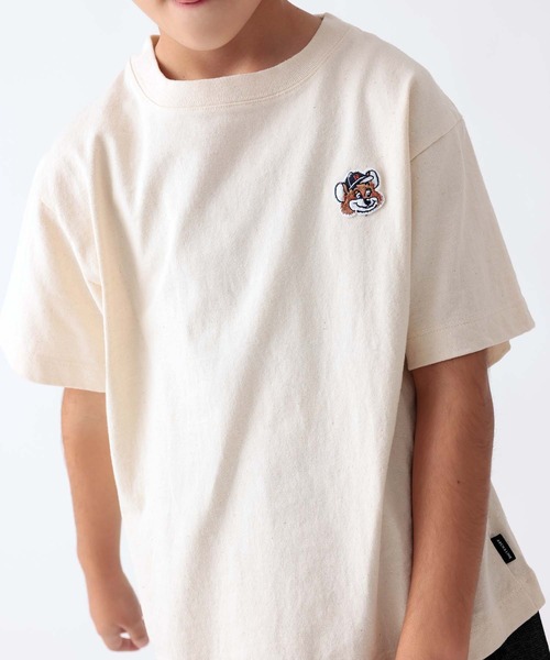 《環境配慮素材 / 日本製》100%アップサイクル素材 半袖T ナッキーワッペン [125-145cm]（Tシャツ/カットソー）｜ARCH & LINE（アーチアンドライン） 6,930円