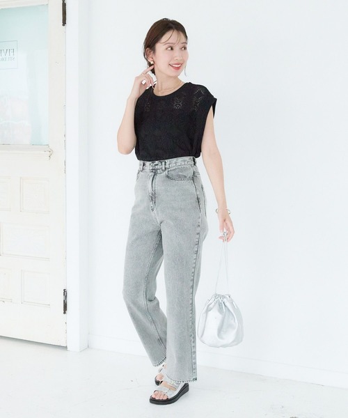 LEPSIM(レプシィム)の「ソウレースノースリプルオーバー 131996(Tシャツ/カットソー・レディース・ブラック/オレンジ/オフホワイト・FREE)」の13枚目の写真