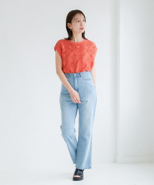 LEPSIM(レプシィム)の「ソウレースノースリプルオーバー 131996(Tシャツ/カットソー・レディース・ブラック/オレンジ/オフホワイト・FREE)」の19枚目の写真