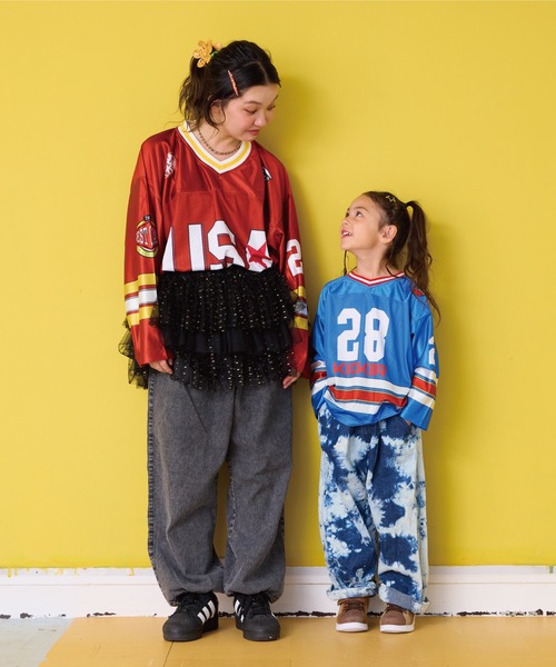 BIG FIELD(ビッグフィールド)の「L/Sフットボールゲームシャツ/おとな(Tシャツ/カットソー・レディース・チャコール/ブルー/レッド/ブラウン・170cm)」の12枚目の写真