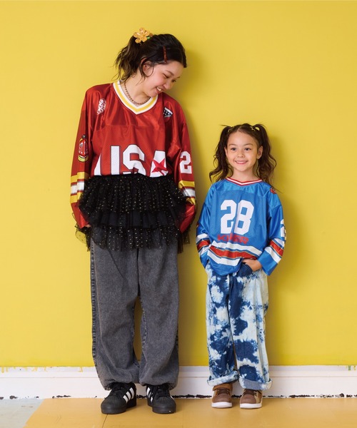 BIG FIELD(ビッグフィールド)の「L/Sフットボールゲームシャツ/おとな(Tシャツ/カットソー・レディース・チャコール/ブルー/レッド/ブラウン・170cm)」の13枚目の写真