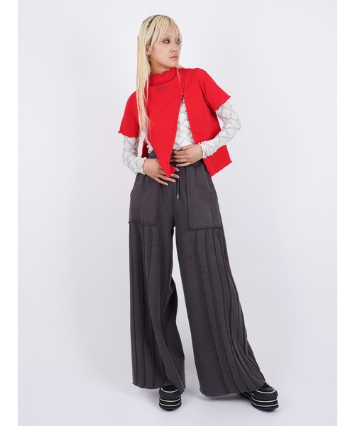 PAMEO POSE（パメオポーズ）の「Nerd Pattern Sheer Long T（Tシャツ