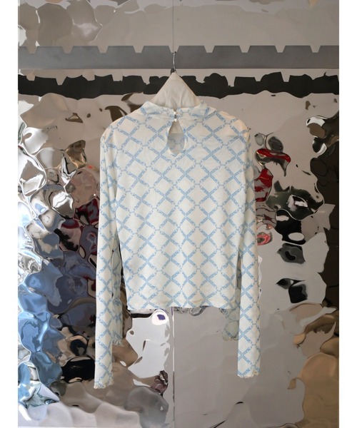 PAMEO POSE（パメオポーズ）の「Nerd Pattern Sheer Long T（Tシャツ