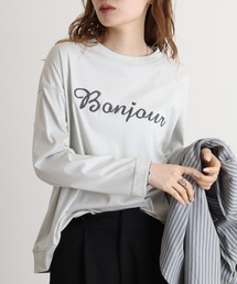 BRODIAEA パイルロゴ バイオスムース長袖Tシャツ